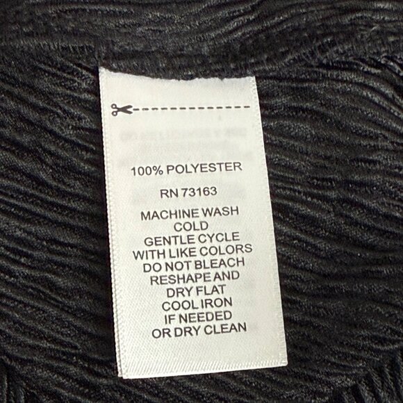 Cable & Gauge Womens Long Sleeve Black Textured Tunic Top Size Large Polyester - Picture 5 of 5